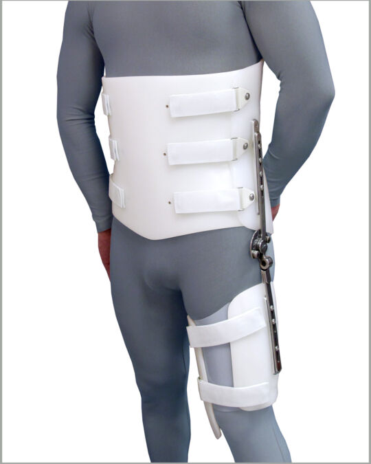 HIP Bivalve Brace with Thigh Cuff- Front View