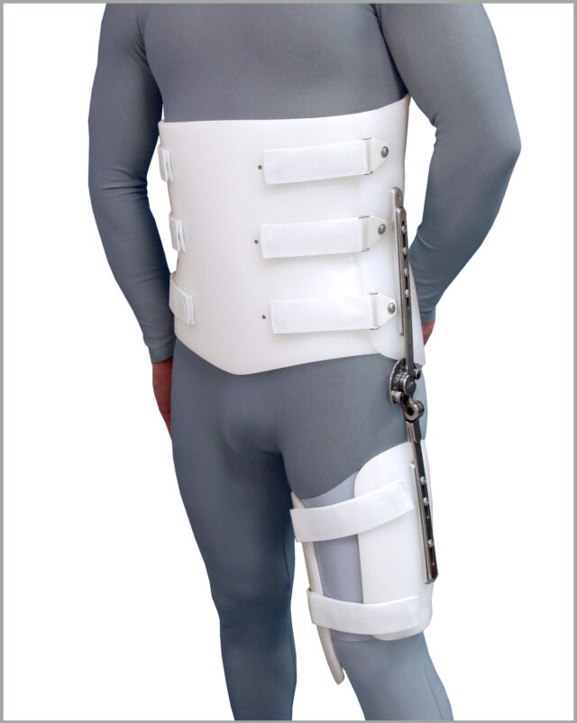 HIP Bivalve Brace with Thigh Cuff- Front View