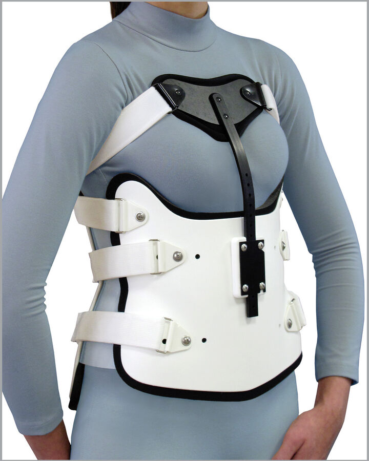 S.T.O.P. 3 brace anterior view with sternal shield